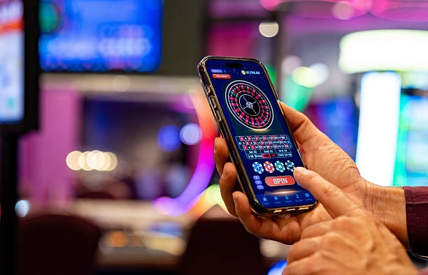 Slot game interface on yowistogel showing reel layout and stake options
